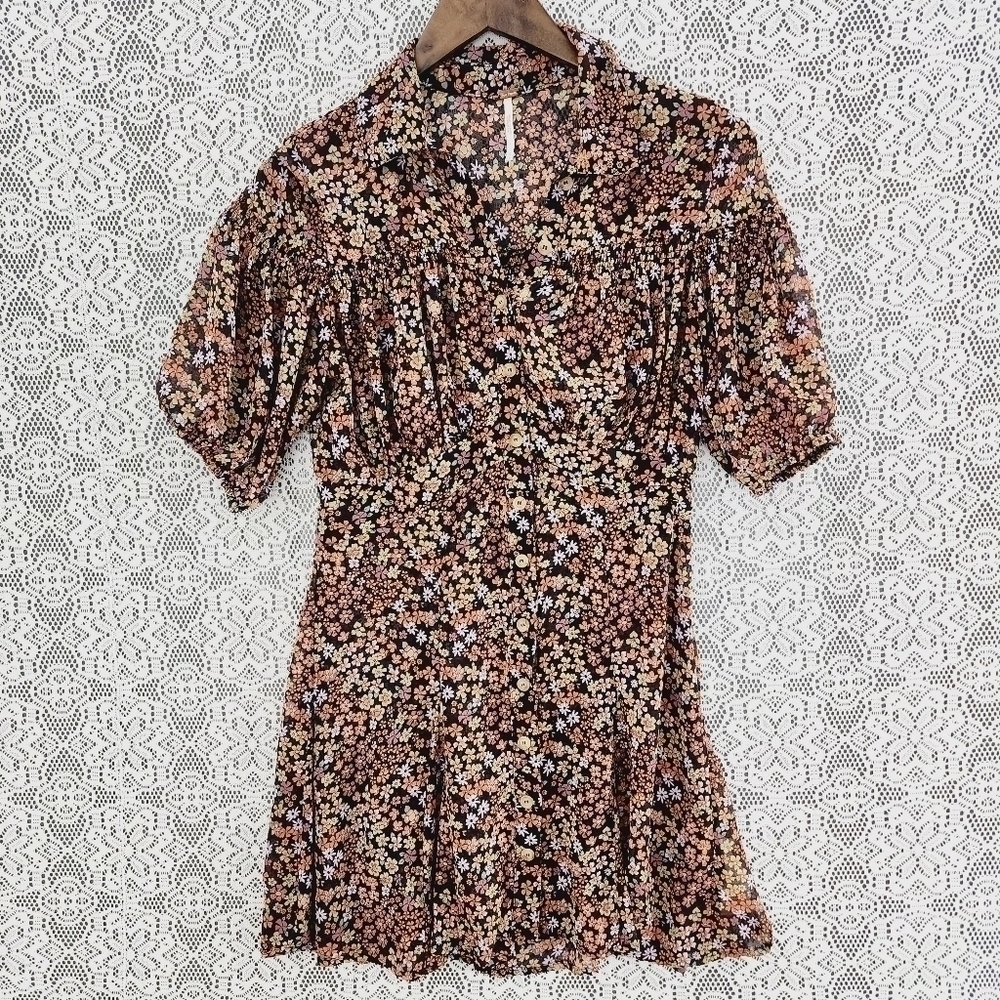 Free People Floral Mini Dress - Multicolor